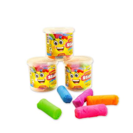 01 Pote de Massinha 5 Unidades 75g Coloridas Sortidas Massinha de Modelar Infantil Macia e Não Tóxica