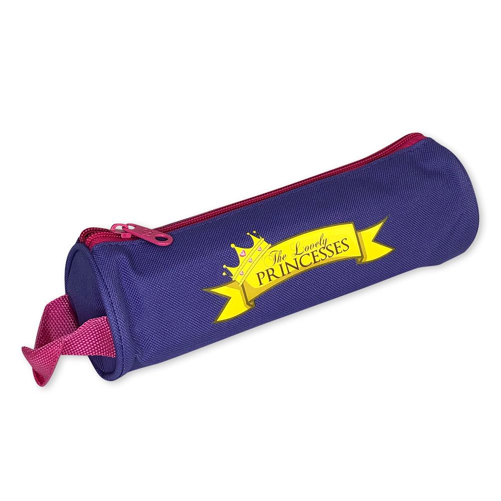 Kit Mochila Infantil Escolar Princesas 3 Peças Roxa Resistente Impermeável para Meninas - Imagem 2