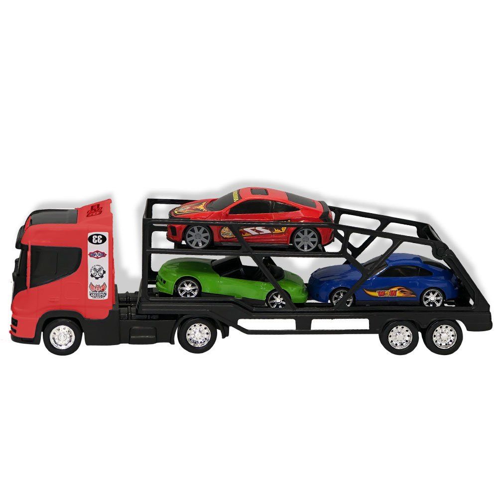Caminhao Cegonheira Grande com 3 Carrinhos - Imagem 3