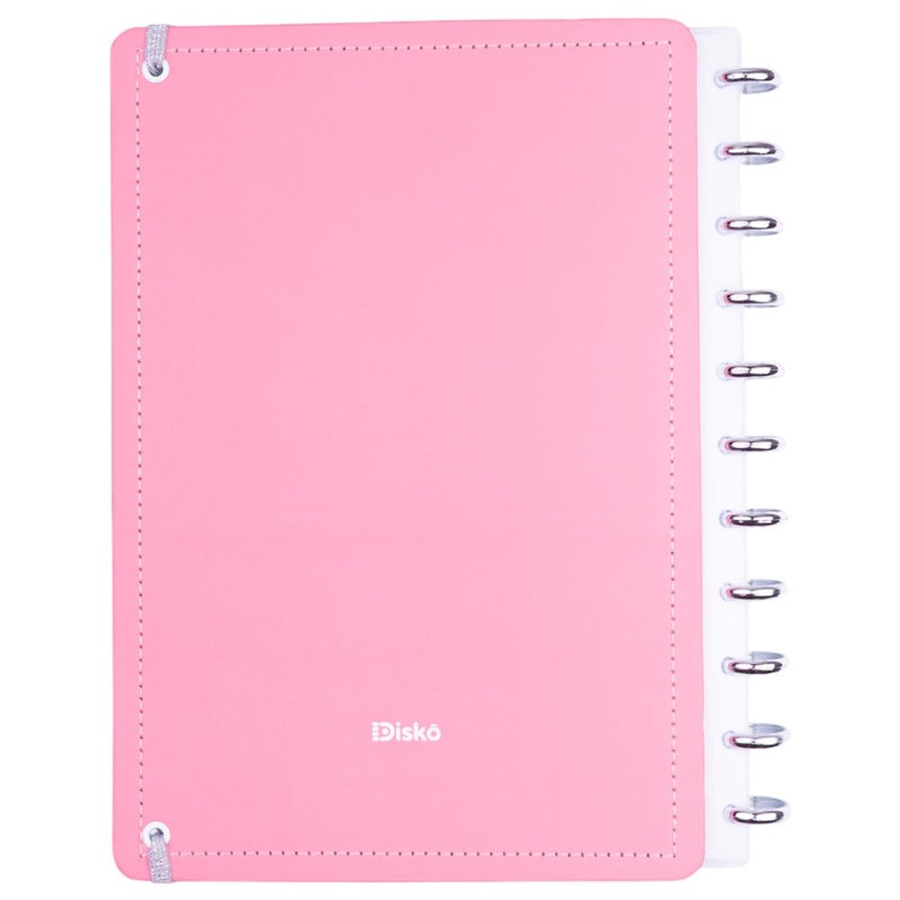 Caderno Listral Rosa Capa Dura Disco Reposicionável Grande G Disko - Imagem 2