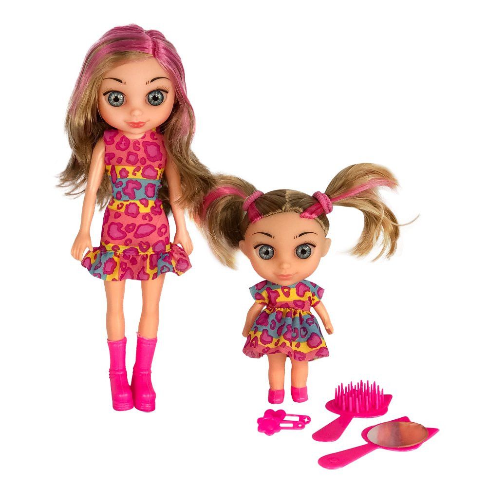 Boneca Juju Mommy Mamãe e Filhinha com Acessórios - Brinquedo Infantil com Roupas e Itens Decorativos - Imagem 4