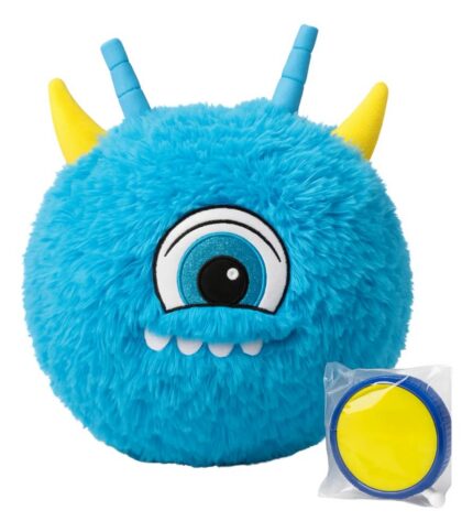 Bola Saltitante de Pelúcia Azul 15cm Infantil Macia e Resistente para Brincar
