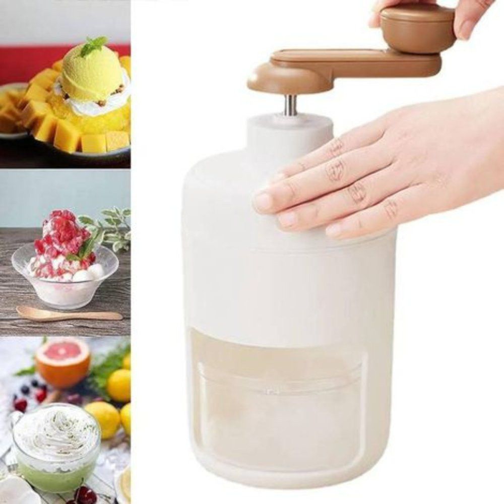 Triturador de Gelo Manual com Manivela Multiuso para Drinks Bar Cozinha Compacto 100% Aço Inox