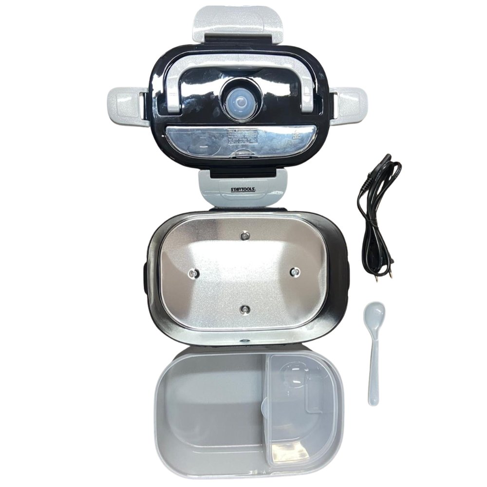 Marmiteira Elétrica Térmica Bivolt Preta 110V/220V Com Divisórias Refeições Quentes e Frias - Imagem 5