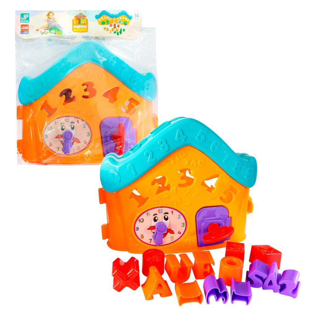 Casinha Interativa Infantil com Letras e Números Brinquedo Educativo Multicolorido - Imagem 6