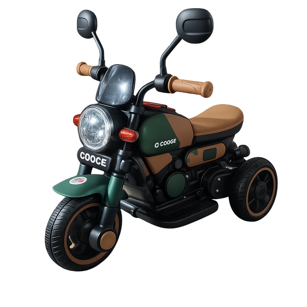 Moto Elétrica Infantil Prime Retrô - Verde - Imagem 4