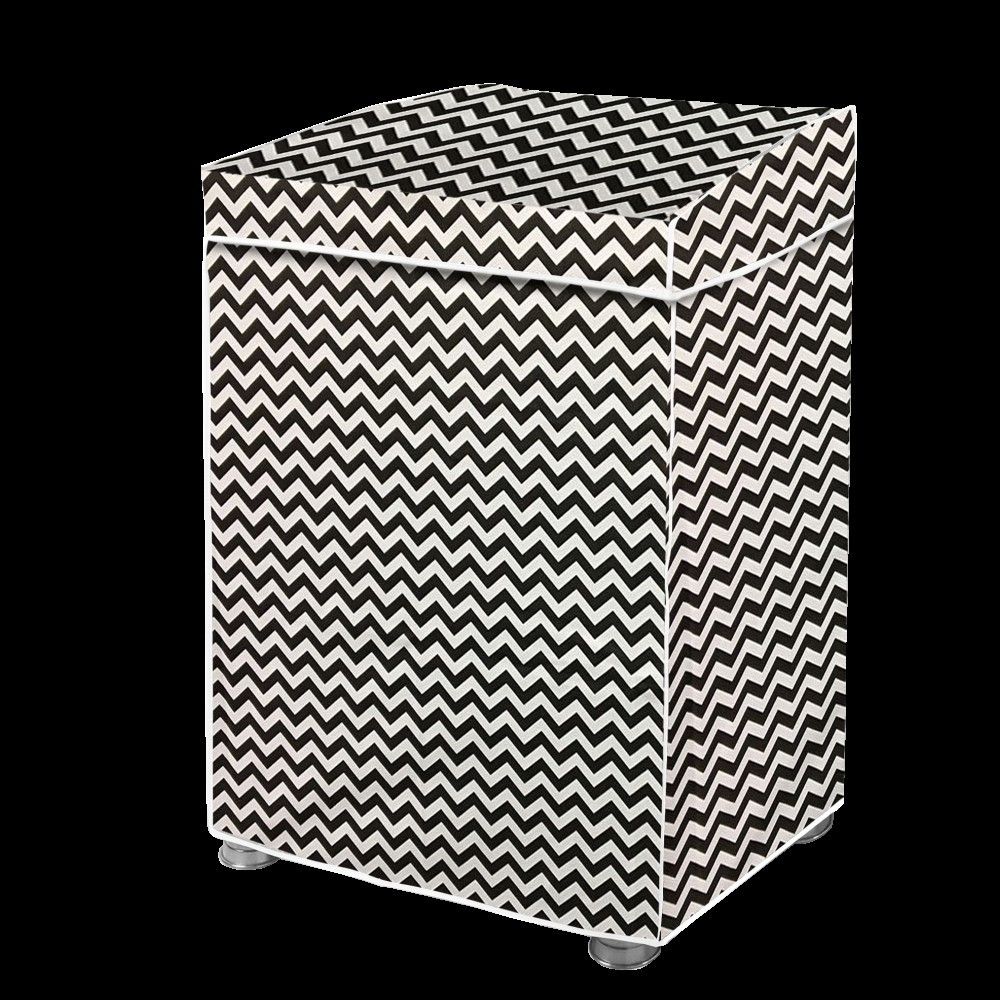 Capa Máquina de Lavar Forrada ZigZag G Resistente Impermeável Tecido Poliéster - Imagem 3