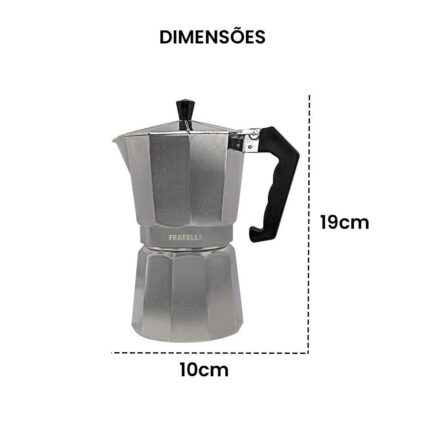 Cafeteira Italiana Moka Express Alumínio 9 Xícaras Café Tradicional Rápida e Prática
