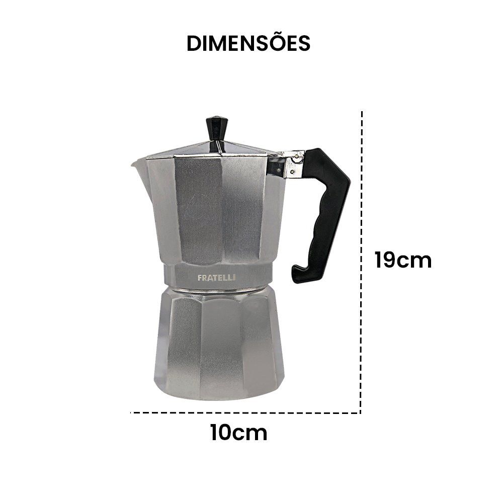 Cafeteira Italiana Moka Express Alumínio 9 Xícaras Café Tradicional Rápida e Prática