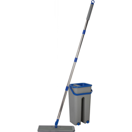 Rodo Flat Mop com Balde Lava e Seca 2 Refis Sortido Limpeza Prática e Eficiente