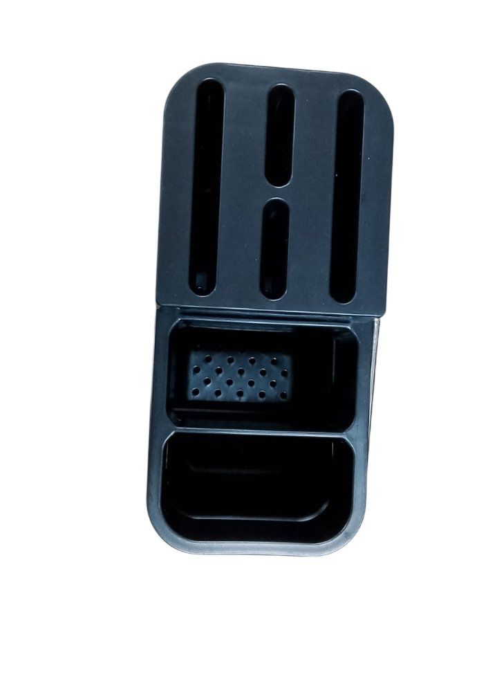 Porta Talheres de Inox Retangular 20x10 cm Suporte Organizador para Cozinha Durável - Imagem 4