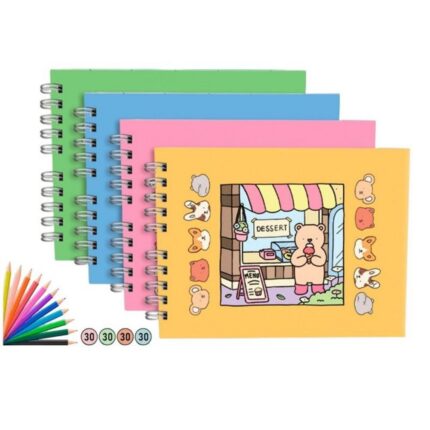 Livro Para Colorir 50 Folhas Sortidas A4 Tamanho Grande Papel Sulfite Alta Qualidade Para Crianças