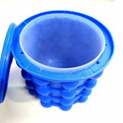 Balde de Gelo Silicone Térmico 2L Vermelho Reutilizável Resistente para Bebidas e Festa