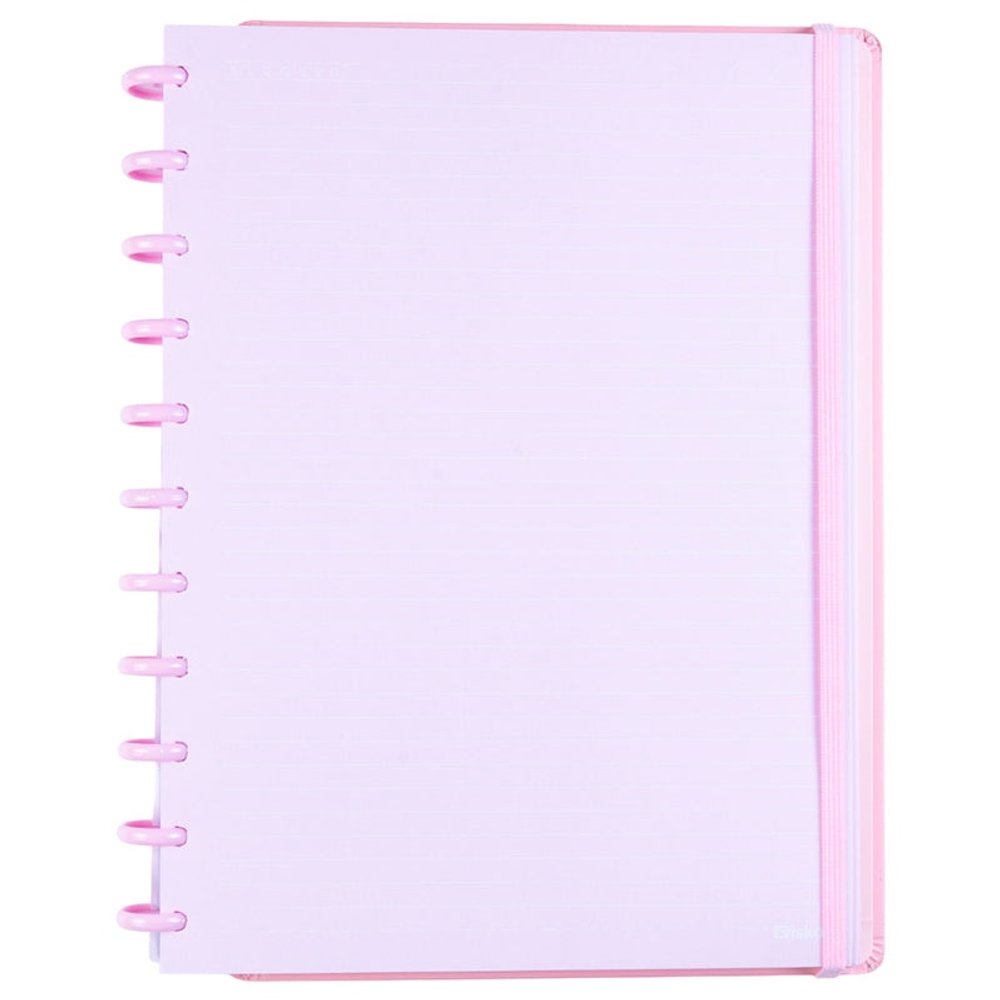 Caderno Disko All Rosa Capa Dura Grande G Disco Reposicionável - Imagem 5