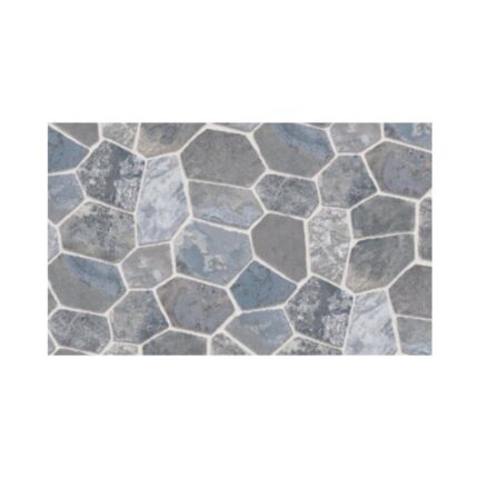 Papel de Parede PVC 5m x 45cm Pedras Cinza Texturizado Impermeável Decoração