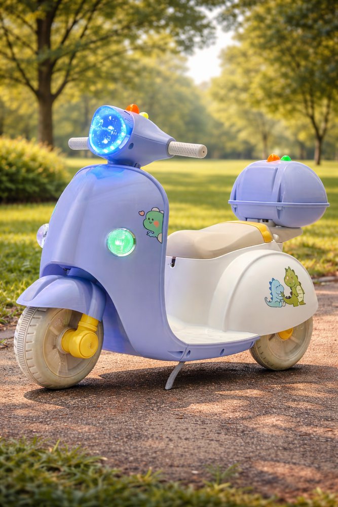 Moto Elétrica Infantil Baby Dino - Azul Claro - Imagem 2