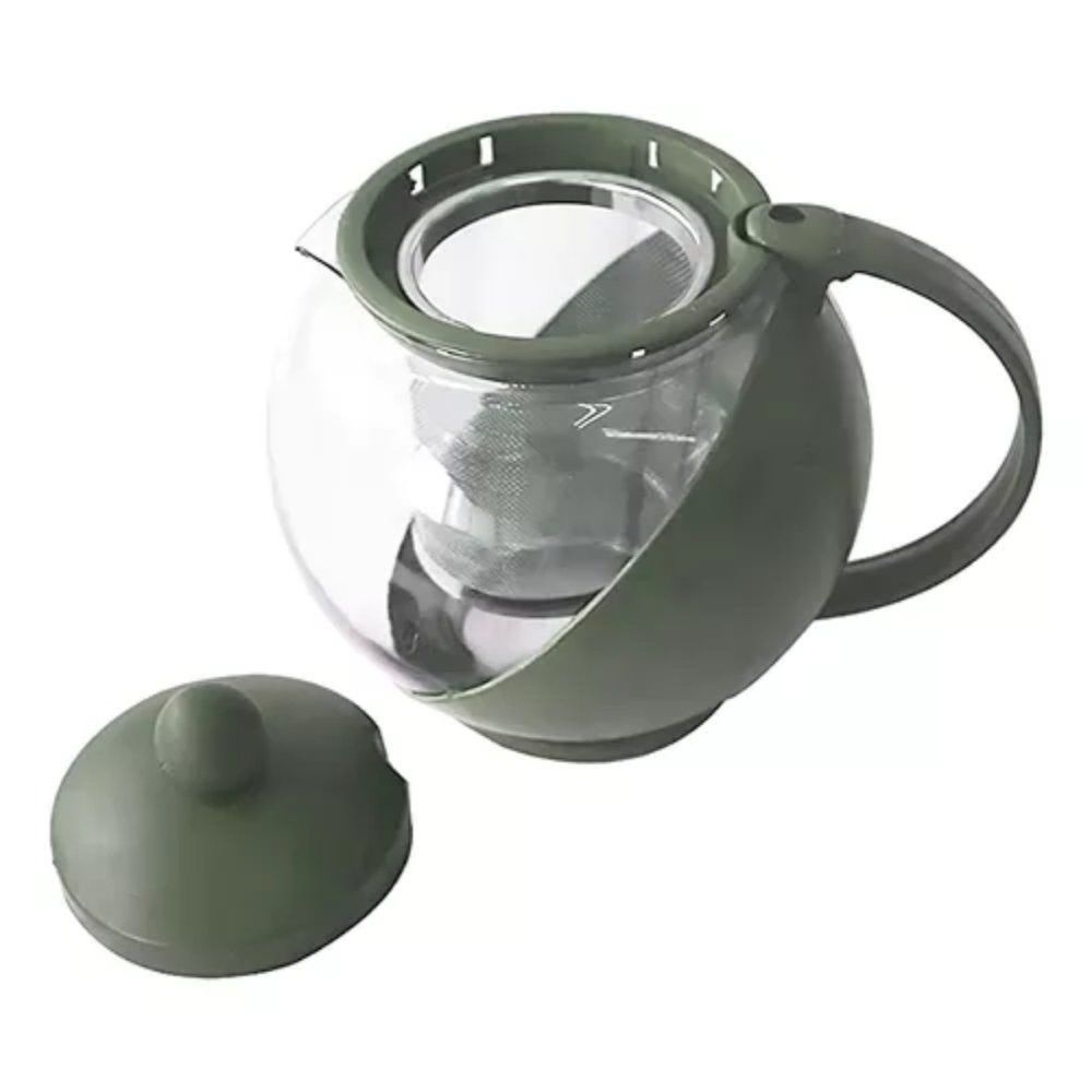 Chaleira de Vidro com Infusor 750 ml Transparente, Tampa Aço Inox, para Chá e Infusão - Imagem 4
