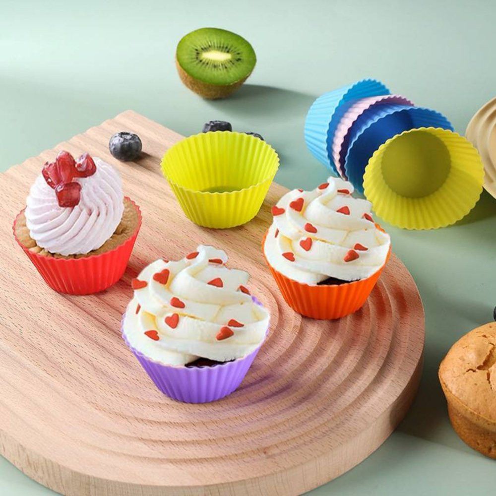 Kit 12 Peças Forma de Silicone Sortida Antiaderente Resistente Forno Micro-ondas - Imagem 6
