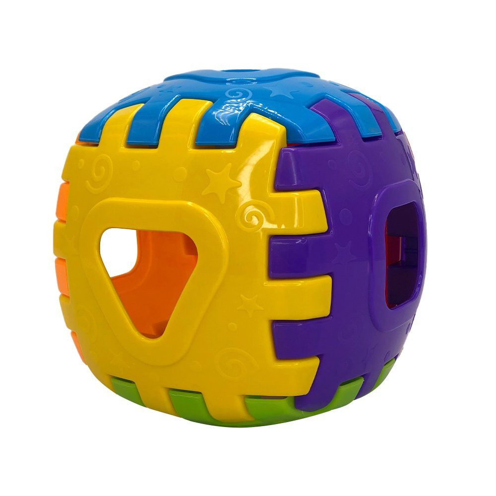 Cubo Didático Monta e Desmonta 3 Peças Encaixe Colorido Educativo Infantil - Imagem 3