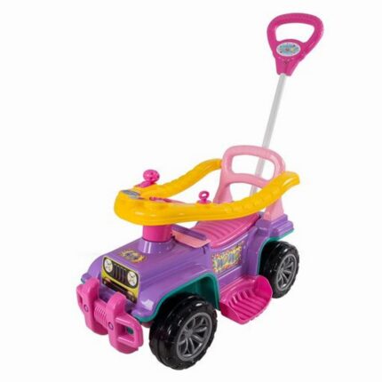 Carrinho de Passeio Infantil com Empurrador Bebe Jip Jip Menina Rosa 3 Posições Reclinável 6 Rodas