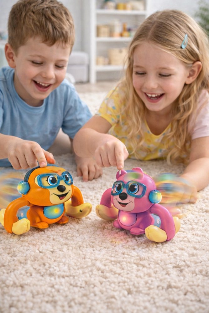 Brinquedo Infantil Animal Com Movimento e Ativação Por Toque Som - Imagem 2