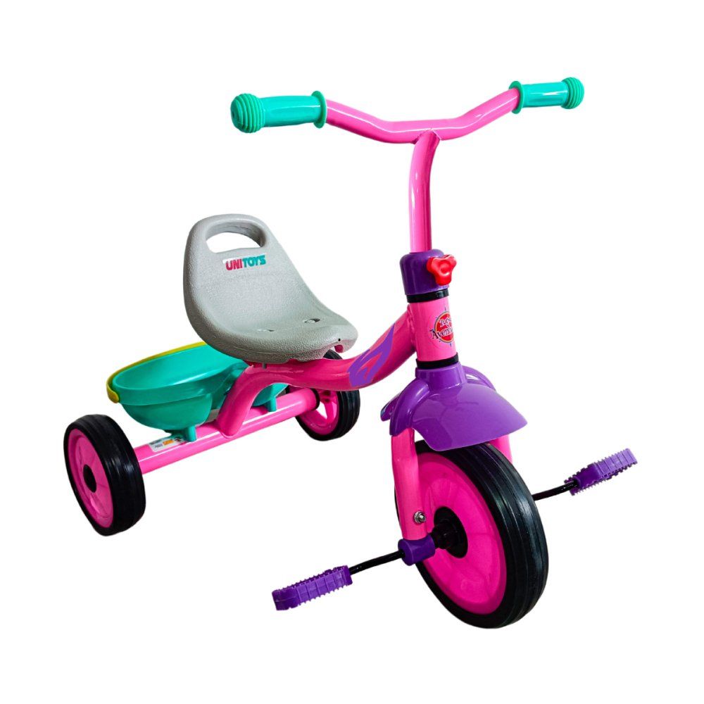 Triciclo Infantil Rosa com Cinto de Segurança e Guidão Anatômico para Crianças até 5 Anos - Imagem 4