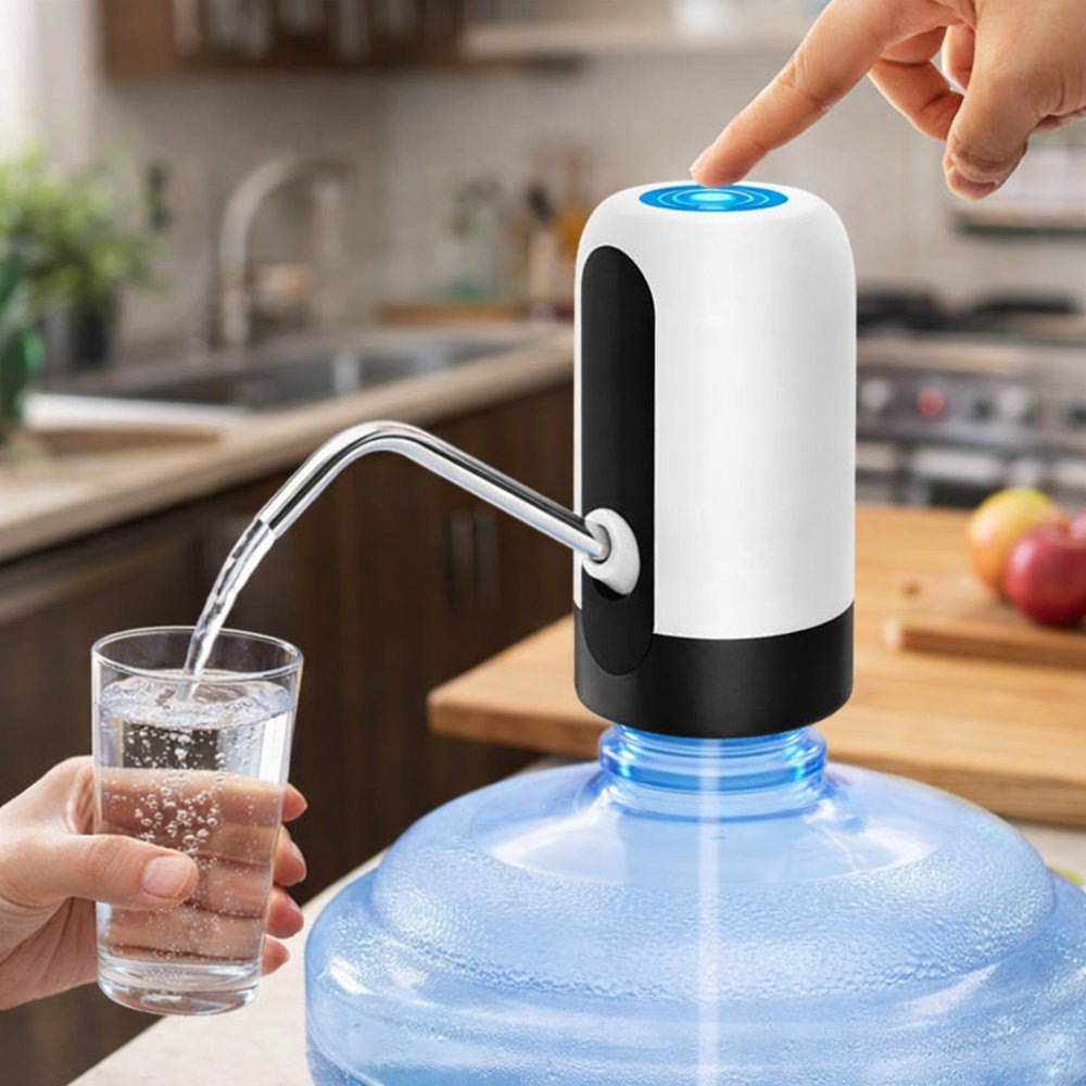 Bomba Recarregável para Galão de Água Elétrica USB Portátil 600ml/min Água Mineral Residencial e Escritório - Imagem 5