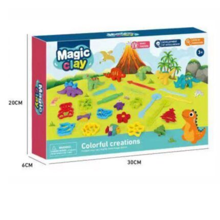 Brinquedo Kit Massinha de Modelar Infantil 24 Cores Potes Plástico Macio Colorido