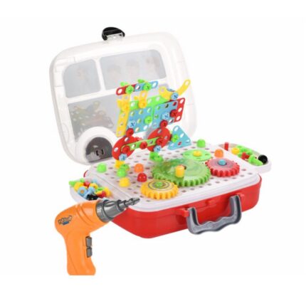Kit Ferramenta Infantil Monta e Desmonta 29 Peças Plástico Colorido Seguro Educativo