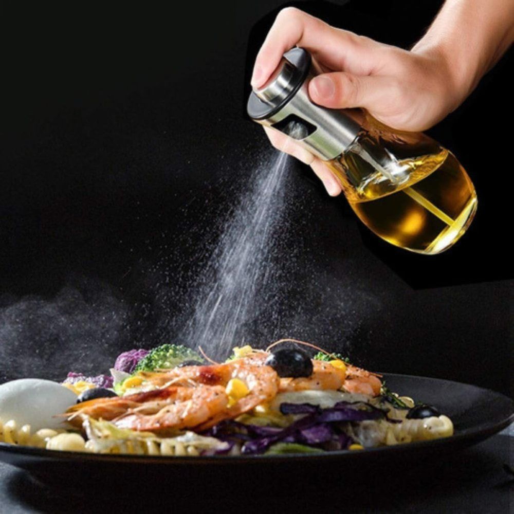 Galheteiro Vidro Spray 200ml Transparente Porta Temperos Cozinha Borrifador - Imagem 6