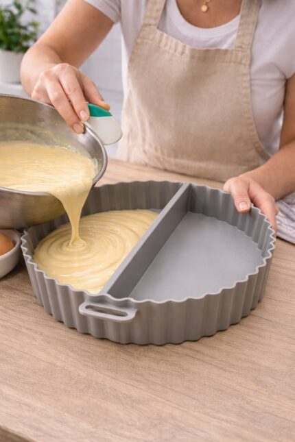 Forma redonda silicone divisor/ cinza