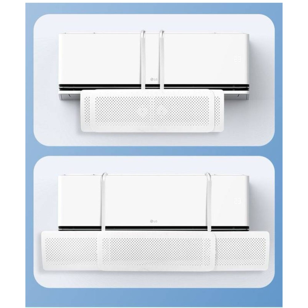 Defletor Suporte Para Ar Condicionado Modelo Ajustável Branco Resistente Ventilação Econômica - Imagem 2