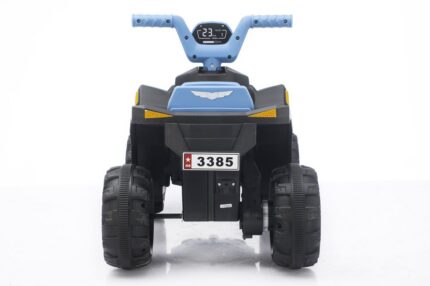Quadriciclo Elétrico Infantil 6V Azul com Bateria Recarregável e Rodas de Borracha para Crianças