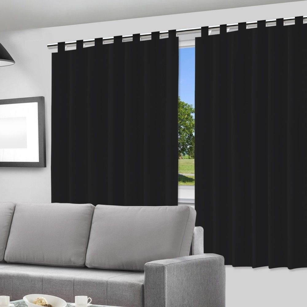 Cortina Blackout Preto - 280x220cm - c/ alça p/ varão - Imagem 4