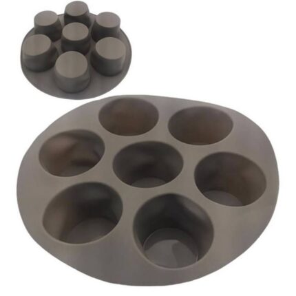 Forma de Cupcake para Air Fryer 7 Cavidades Sortida Silicone Antiaderente Fácil Limpeza