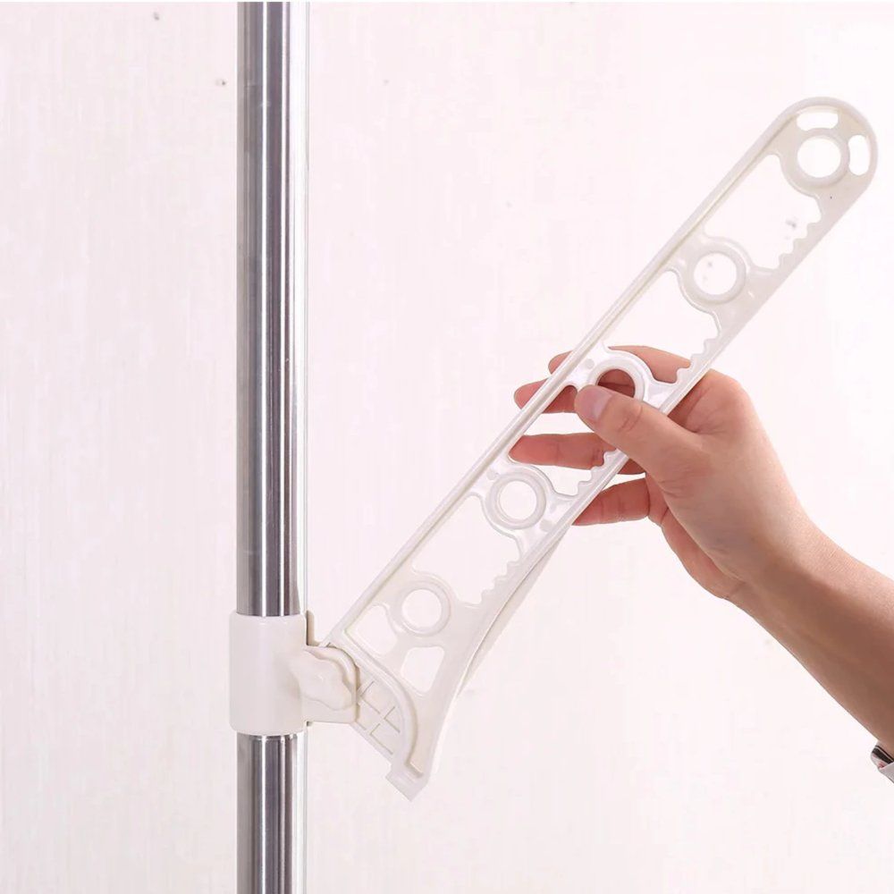 Cabideiro Articulado com Braços Giratórios Branco 6 Braços Suporte Roupas Organizador - Imagem 14