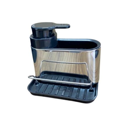 Dispenser Com Suporte Para Esponja e Acessórios de Cozinha - Aço Inox