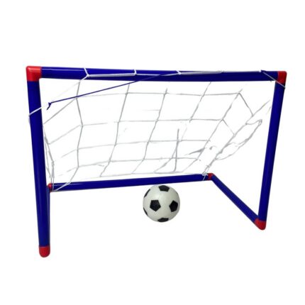 Trave de Futebol Infantil Azul com Bola Brinquedo Recreativo para Jogar e Treinar