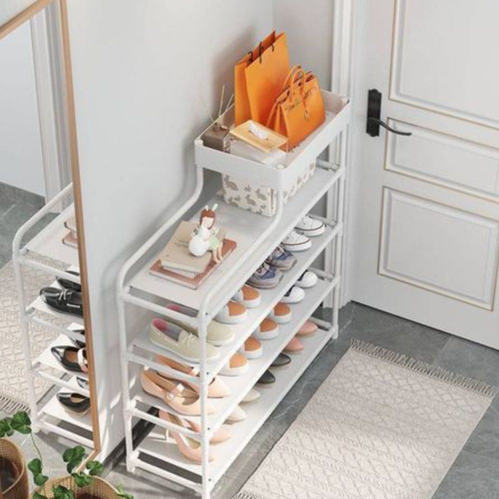 Sapateira Rack Multiuso 3 Nichos com Cestinho Sortido Organizador de Sapatos Branco 100cm - Imagem 6