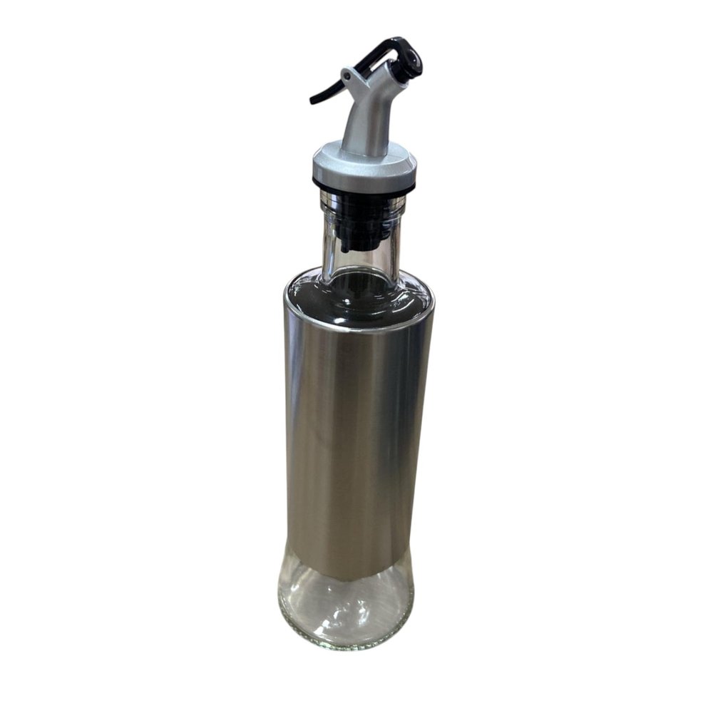 Dispenser de Temperos 300 ml Vidro Transparente com Tampa Inox Dose Precisa para Cozinha