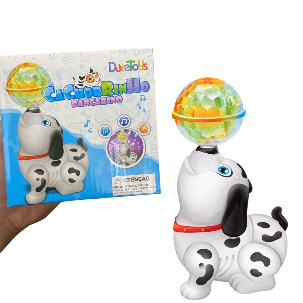 Cachorrinho Dançarino Luz Som Movimento 360 Brinquedo Interativo - Imagem 4