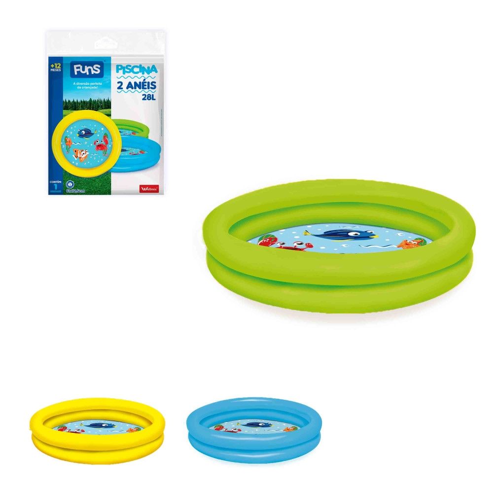 Piscina Inflável Infantil Redonda 61cm x 12,5cm 28 Litros Compacta e Resistente