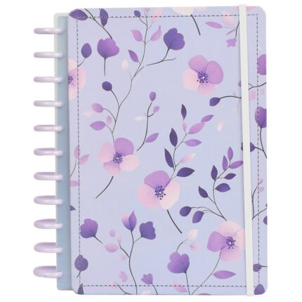 Caderno Violeta Grande G Capa Dura Disco Reposicionável Disko