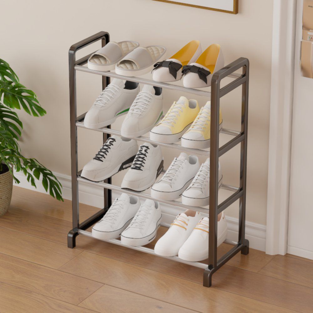 Sapateira Multiuso 4 Andares Organizadora de Sapatos Vertical Compacta Sortida 4 Camadas - Imagem 6