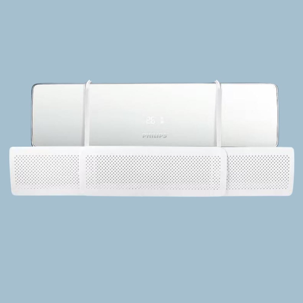 Defletor Suporte Para Ar Condicionado Modelo Ajustável Branco Resistente Ventilação Econômica - Imagem 6