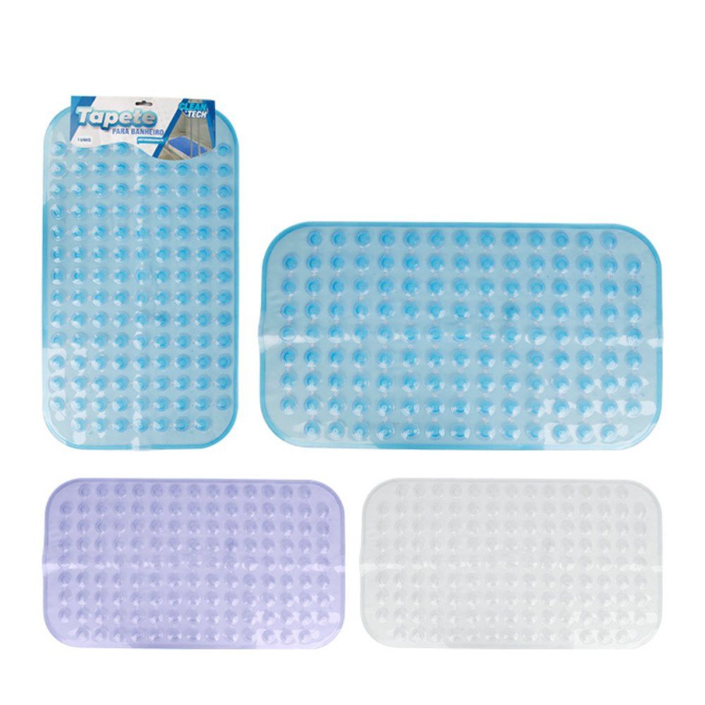 Tapete para Box Retangular Antiderrapante 70x100cm Cinza Lavável e Resistente - Imagem 5