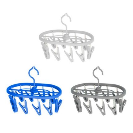 Varal Oval 10 Prendedores Sortido Plástico Resistente para Roupa Secagem Rápida
