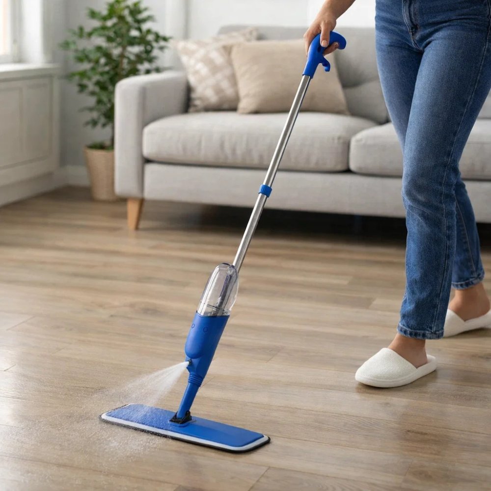 Mop Spray com Reservatório 360° Rotação Rápida Cabo Ajustável para Limpeza Eficiente Sortido - Imagem 4