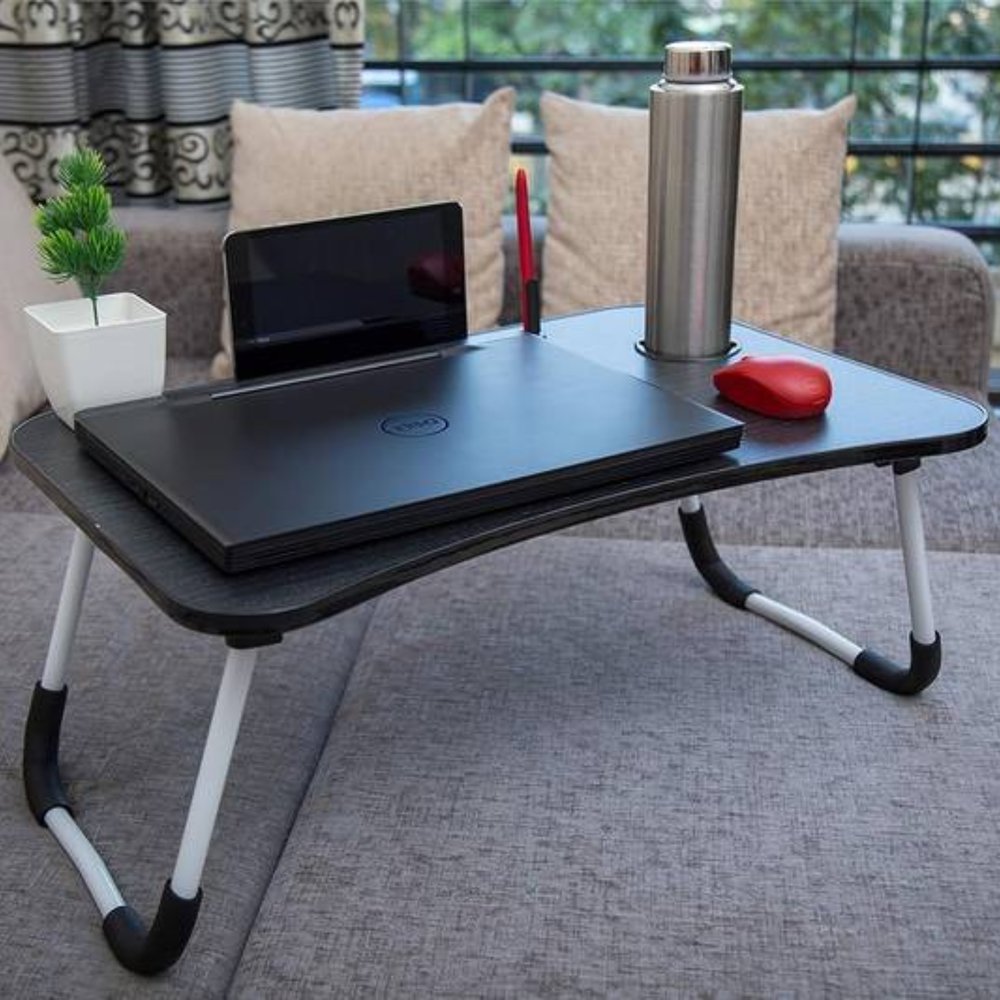 Mesa Notebook Multiuso Sortido com Regulagem Altura e Inclinação Dobrável para Escritório e Estudo - Imagem 7