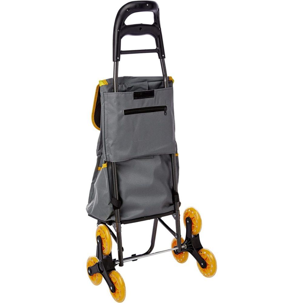Carrinho de Carga 3 Rodas Sobe Escadas 40Kg Aço Reforçado Compacto Resistência - Imagem 3